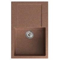 Кухонная мойка MIXLINE 00-00009495, Врезная, цвет терракотовый