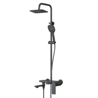 Душевая система MIXLINE 35к МЛ33-06Г(ML33-06GR) Ситиизлив лейка 3 поз. +лейкаТроп. душ графит