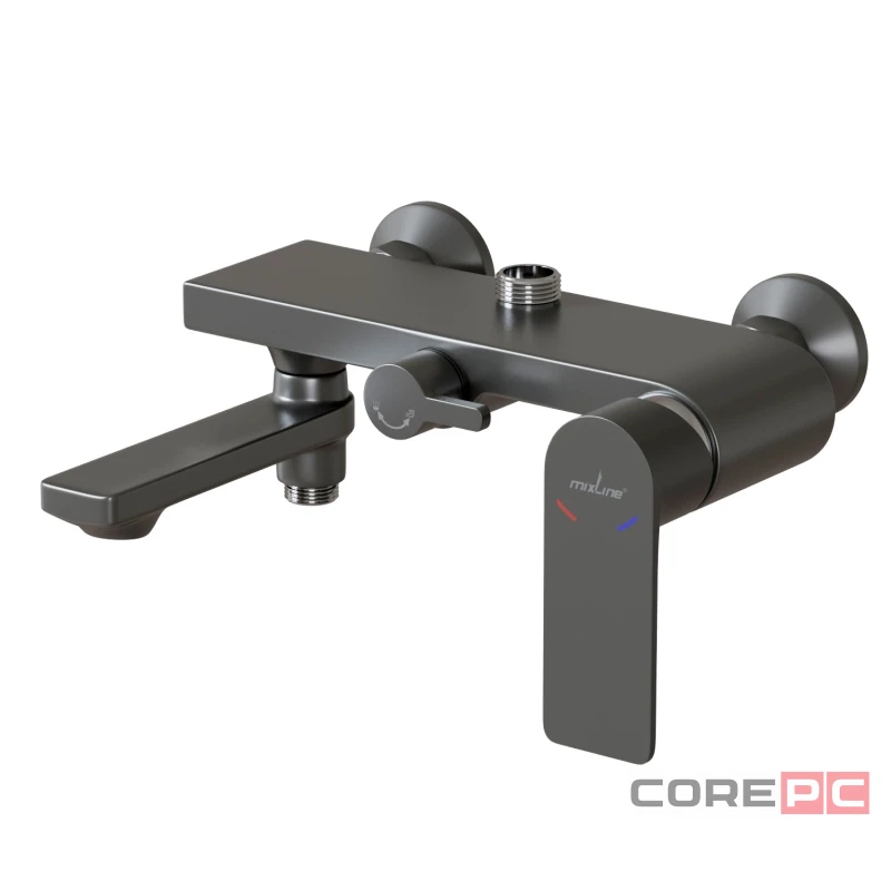 Душевая система MIXLINE 35к МЛ33-06Г(ML33-06GR) Ситиизлив лейка 3 поз. +лейкаТроп. душ графит