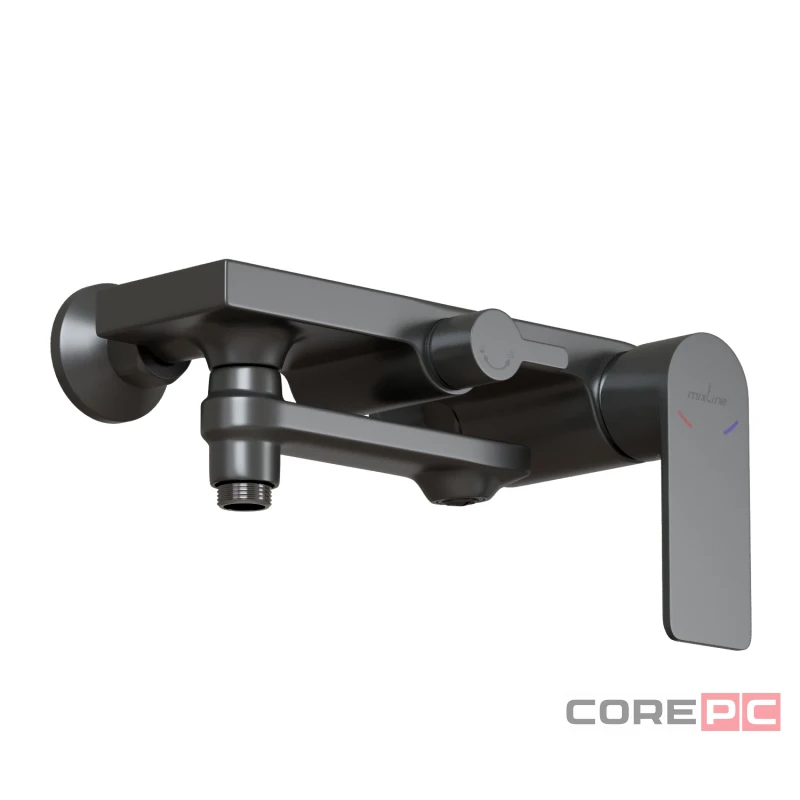 Душевая система MIXLINE 35к МЛ33-06Г(ML33-06GR) Ситиизлив лейка 3 поз. +лейкаТроп. душ графит