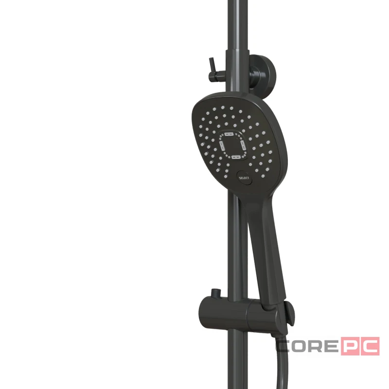 Душевая система MIXLINE 35к МЛ33-06Г(ML33-06GR) Ситиизлив лейка 3 поз. +лейкаТроп. душ графит