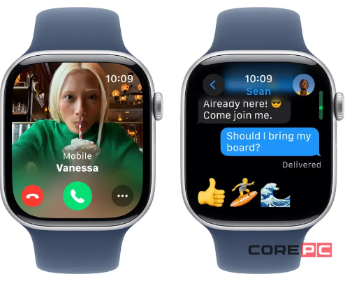 Apple Watch Series 10 42mm Silver Aluminum Case with Denim Sport Band (M/L) (Датчик кислорода)