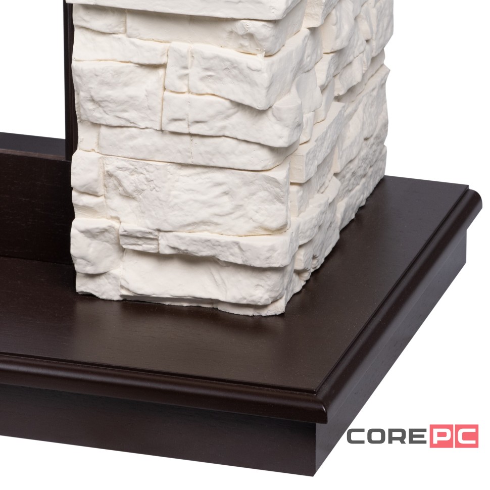 Портал Firelight Michigan 42/40/36, камень молочный, шпон темный дуб