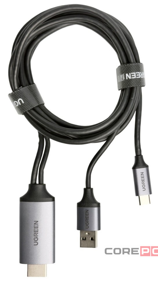 Ugreen HDMI(папа) toType-C/USB-A 1,5m Black